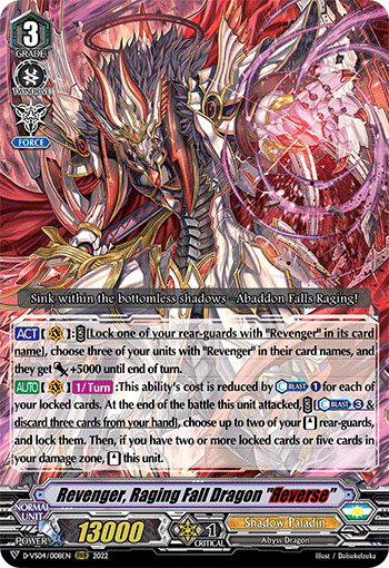Revenger, Raging Fall Dragon 'Reverse' - D-VS04/008 - Triple Rare available at 401 Games Canada