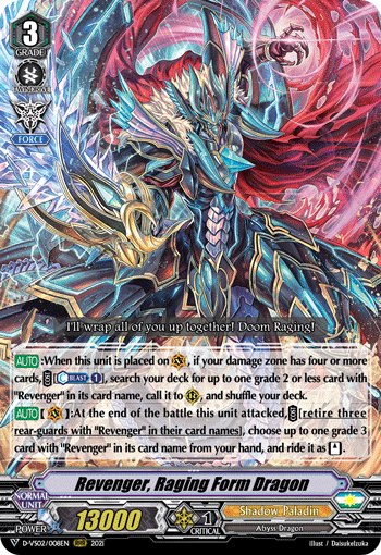 Revenger, Raging Form Dragon - D-VS02/008 - Triple Rare available at 401 Games Canada