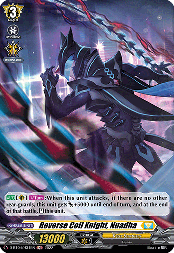 Reverse Coil Knight, Nuadha - D-BT04/H31 - Holo Rare available at 401 Games Canada