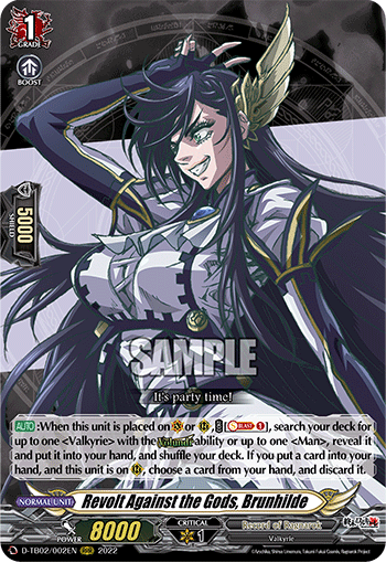 Revolt Against the Gods, Brunhilde - D-TB02/002 - Triple Rare available at 401 Games Canada