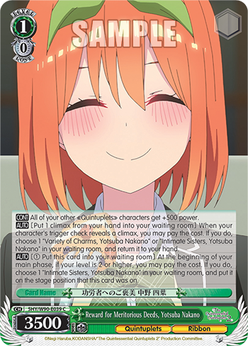 Reward for Meritorious Deeds, Yotsuba Nakano - 5HY/W90-E039 - Common available at 401 Games Canada