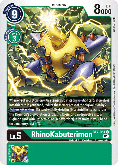 RhinoKabuterimon - BT7-051 - Uncommon available at 401 Games Canada