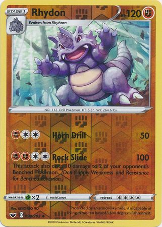 Rhydon - 098/202 - Uncommon - Reverse Holo available at 401 Games Canada