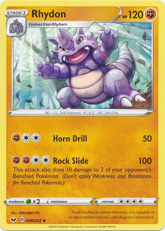 Rhydon - 098/202 - Uncommon available at 401 Games Canada