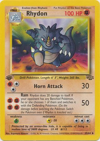 Rhydon - 45/64 - Uncommon - 1st Edition available at 401 Games Canada