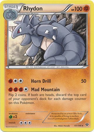 Rhydon - 61/146 - Rare available at 401 Games Canada