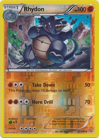 Rhydon - 75/160 - Uncommon - Reverse Holo available at 401 Games Canada