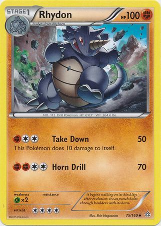 Rhydon - 75/160 - Uncommon available at 401 Games Canada