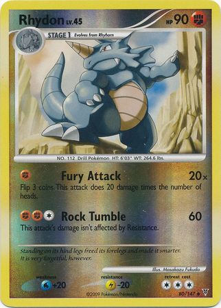 Rhydon - 80/147 - Uncommon - Reverse Holo available at 401 Games Canada