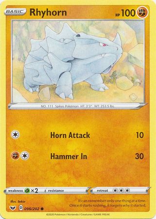 Rhyhorn - 096/202 - Common available at 401 Games Canada