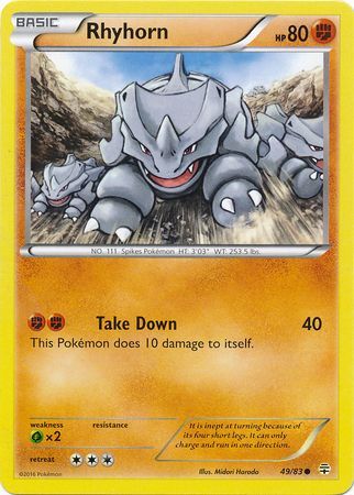 Rhyhorn - 49/83 - Common available at 401 Games Canada