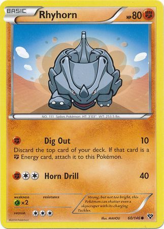 Rhyhorn - 60/146 - Common available at 401 Games Canada