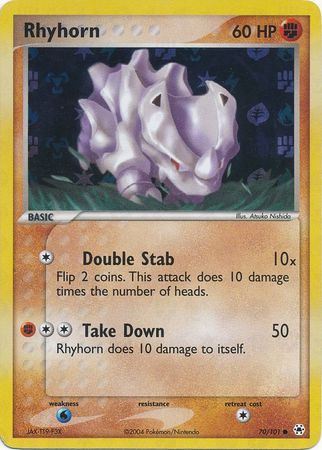 Rhyhorn - 70/101 - Common - Reverse Holo available at 401 Games Canada