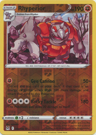 Rhyperior - 091/196 - Rare - Reverse Holo available at 401 Games Canada