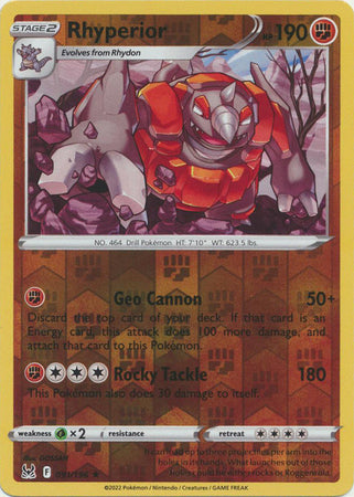 Rhyperior - 091/196 - Rare - Reverse Holo available at 401 Games Canada