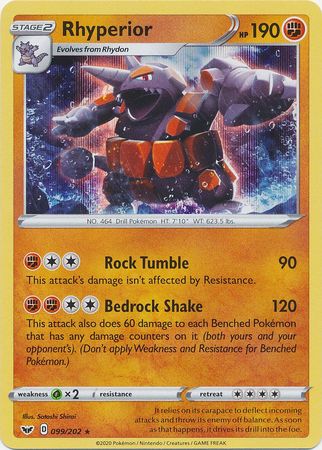 Rhyperior - 099/202 - Holo Rare available at 401 Games Canada