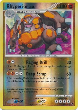 Rhyperior - 10/147 - Holo Rare - Reverse Holo available at 401 Games Canada