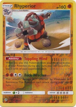 Rhyperior - 67/147 - Holo Rare - Reverse Holo available at 401 Games Canada