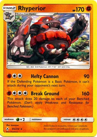 Rhyperior - 95/214 - Rare available at 401 Games Canada