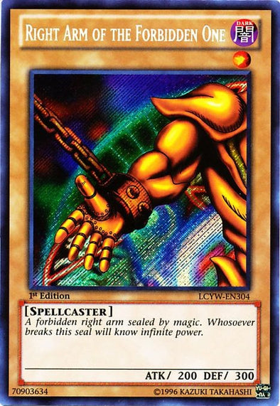 Right Arm of the Forbidden One - LCYW-EN304 - Secret Rare - 1st Edition available at 401 Games Canada