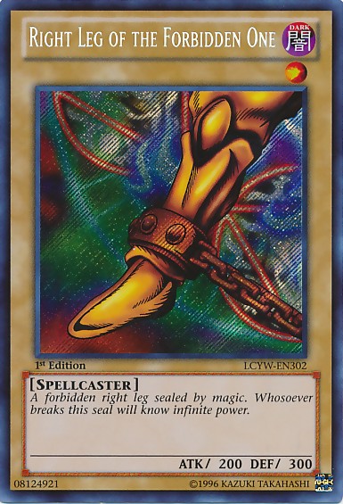 Right Leg of the Forbidden One - LCYW-EN302 - Secret Rare - 1st Edition available at 401 Games Canada