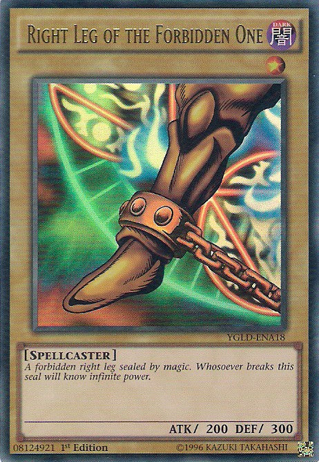 Right Leg of the Forbidden One - YGLD-ENA18 - Ultra Rare - 1st Edition available at 401 Games Canada