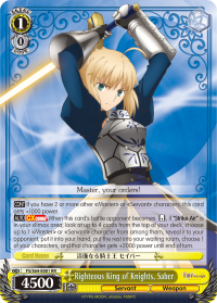 Righteous King of Knights, Saber - FS/S64-E001 - Double Rare available at 401 Games Canada