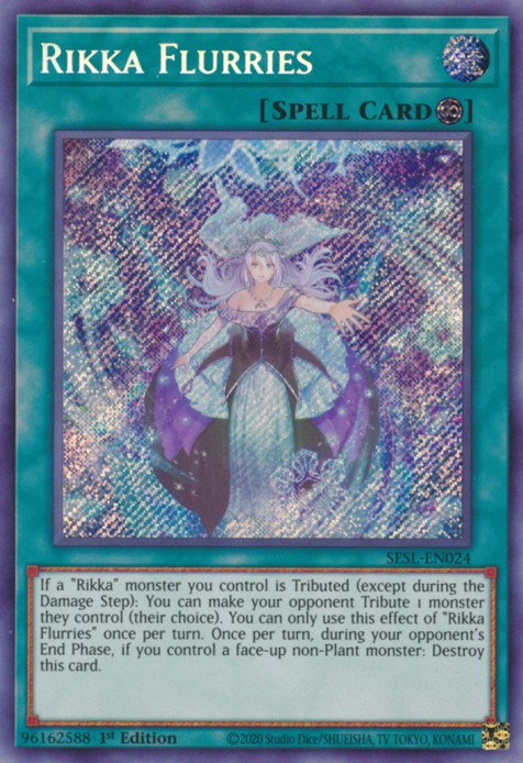 Rikka Flurries - SESL-EN024 - Secret Rare - 1st Edition available at 401 Games Canada