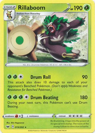 Rillaboom - 015/202 - Rare available at 401 Games Canada