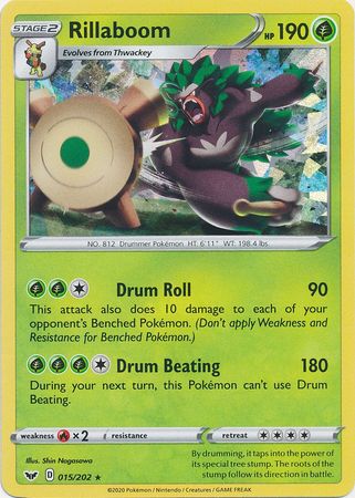 Rillaboom - 015/202 - Shattered Holo Rare - Theme Deck Exclusive available at 401 Games Canada