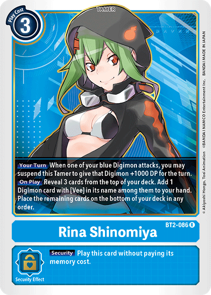 Rina Shinomiya - BT2-086 - Rare available at 401 Games Canada