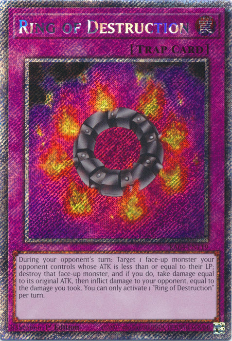 Ring of Destruction (Platinum Secret Rare) - RA04-EN119 - Platinum Secret Rare - 1st Edition