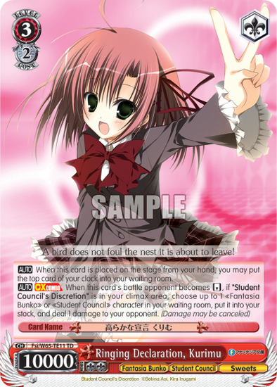 Ringing Declaration, Kurimu - Fsi/W65-TE11 - Trial Deck available at 401 Games Canada