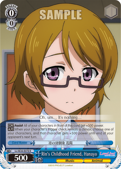 Rin's Childhood Friend, Hanayo - LL/W24-E078 - Rare available at 401 Games Canada