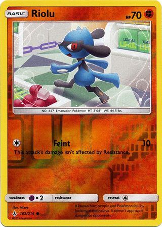 Riolu - 102/214 - Common - Reverse Holo available at 401 Games Canada