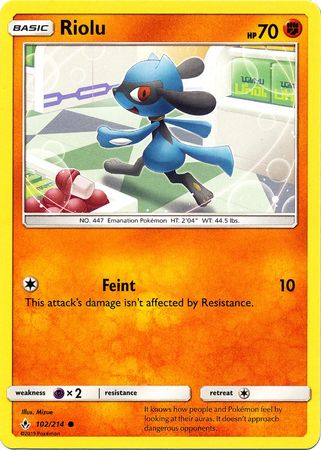 Riolu - 102/214 - Common available at 401 Games Canada