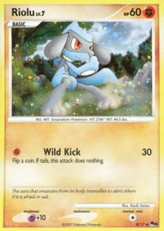 Riolu - 8/17 - Holo available at 401 Games Canada