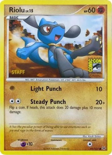 Riolu - 91/127 - Promo (Staff San Diego Comic Con 2009) available at 401 Games Canada