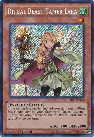 Ritual Beast Tamer Lara - THSF-EN022 - Secret Rare - 1st Edition available at 401 Games Canada