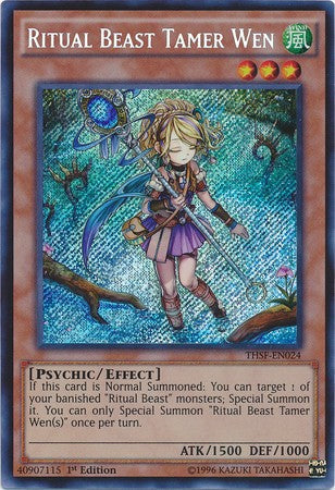 Ritual Beast Tamer Wen - THSF-EN024 - Secret Rare - 1st Edition available at 401 Games Canada