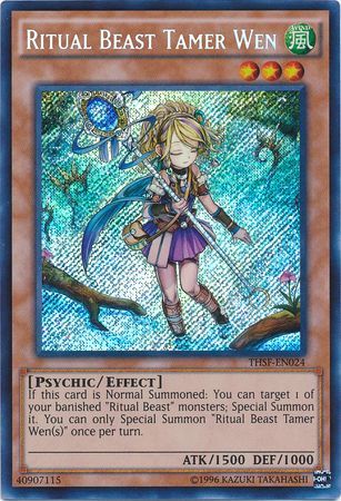 Ritual Beast Tamer Wen - THSF-EN024 - Secret Rare - Unlimited available at 401 Games Canada