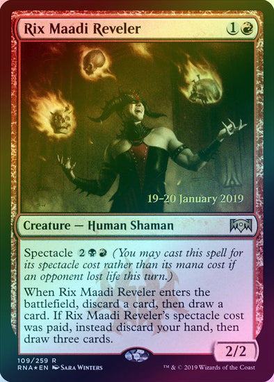 401 Games Canada - Rix Maadi Reveler - Prerelease Promo (Foil) (PRNA) 401 Games Canada - Rix Maadi Reveler - Prerelease Promo (Foil) (PRNA)