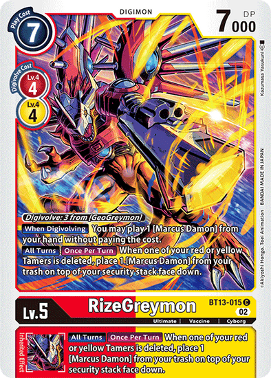 RizeGreymon - BT13-015 - Common available at 401 Games Canada