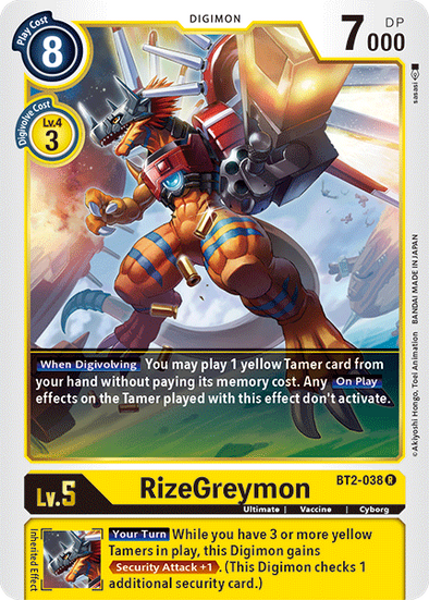 RizeGreymon - BT2-038 - Rare available at 401 Games Canada