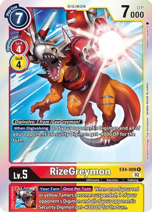 RizeGreymon - EX4-009 - Rare available at 401 Games Canada