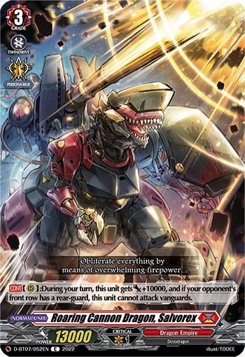 Roaring Cannon Dragon, Salvorex - D-BT07/052 - Common available at 401 Games Canada