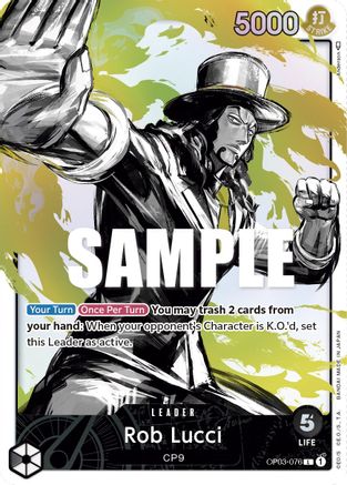 Rob Lucci (Alternate Art) - OP03-076 - Leader available at 401 Games Canada