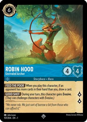 Robin Hood (Unrivaled Archer) - 157/204 - Super Rare available at 401 Games Canada