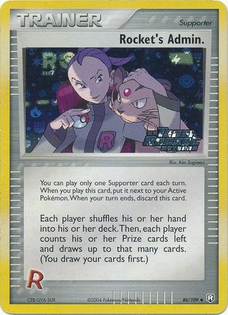 Rocket's Admin. - 86/109 - Uncommon - Reverse Holo available at 401 Games Canada