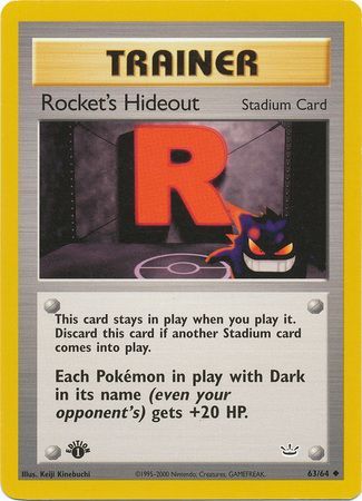 Rocket's Hideout - 63/64 - Uncommon - 1st Edition available at 401 Games Canada